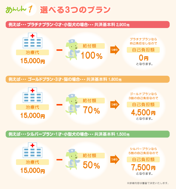 選べる3つのプラン